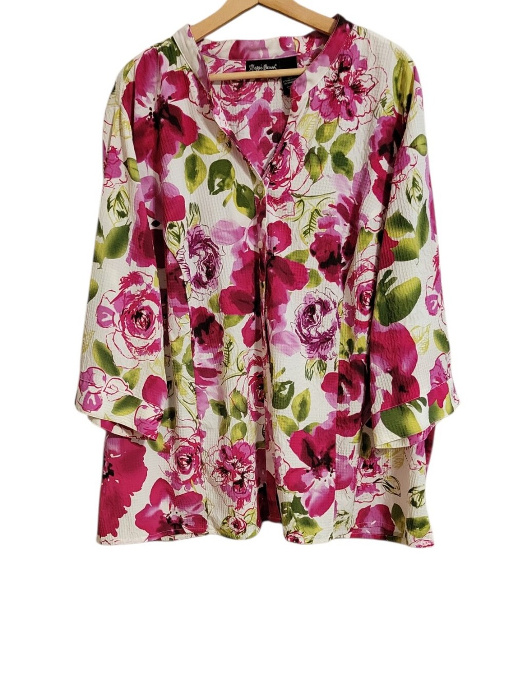 Maggie Barnes Pink Floral Button Up Shirt